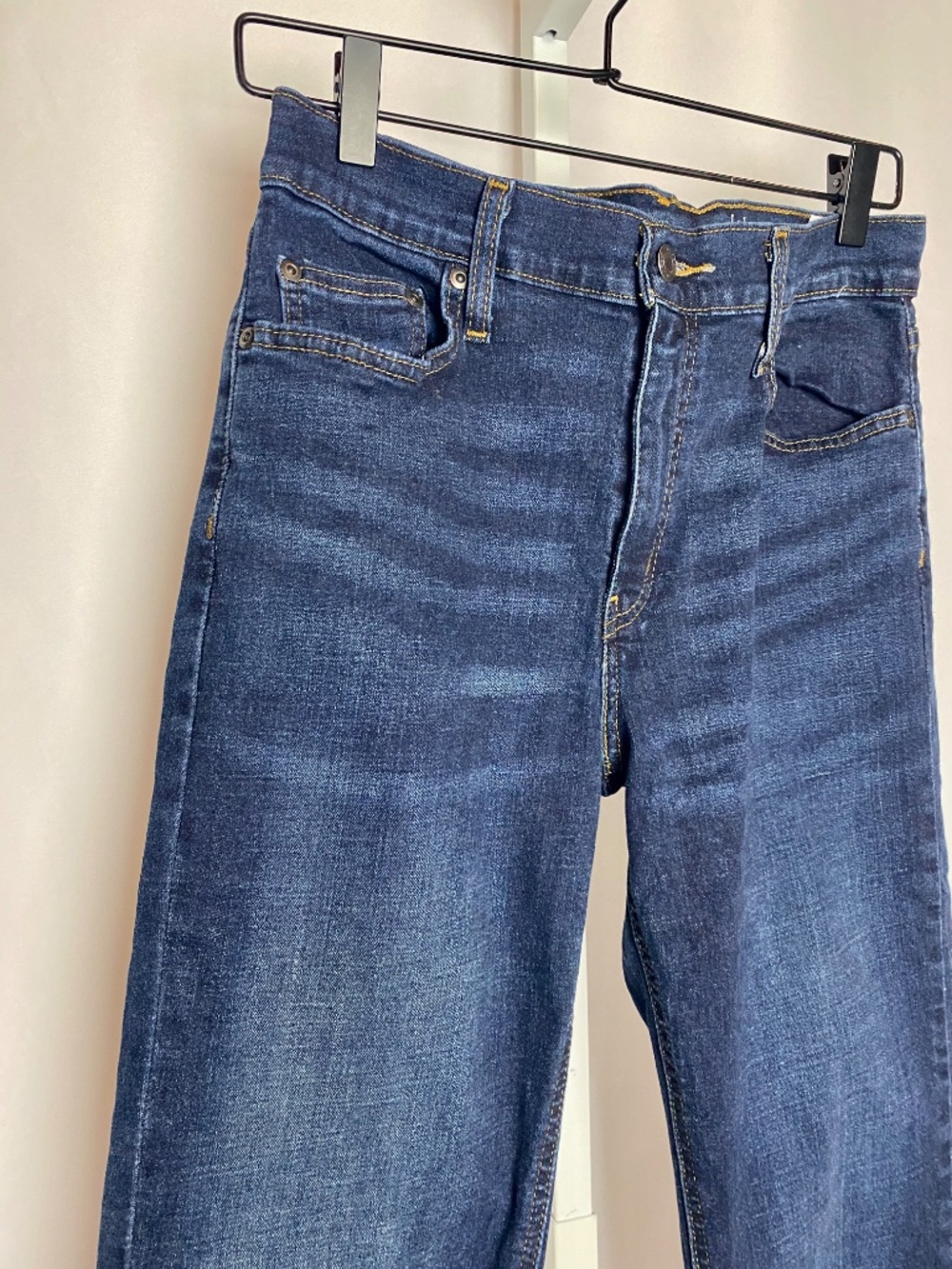 George Menʻs Slim Fit Dark Wash Straight-leg Stretch Denim Jeans 31x30 - Picture 3 of 10